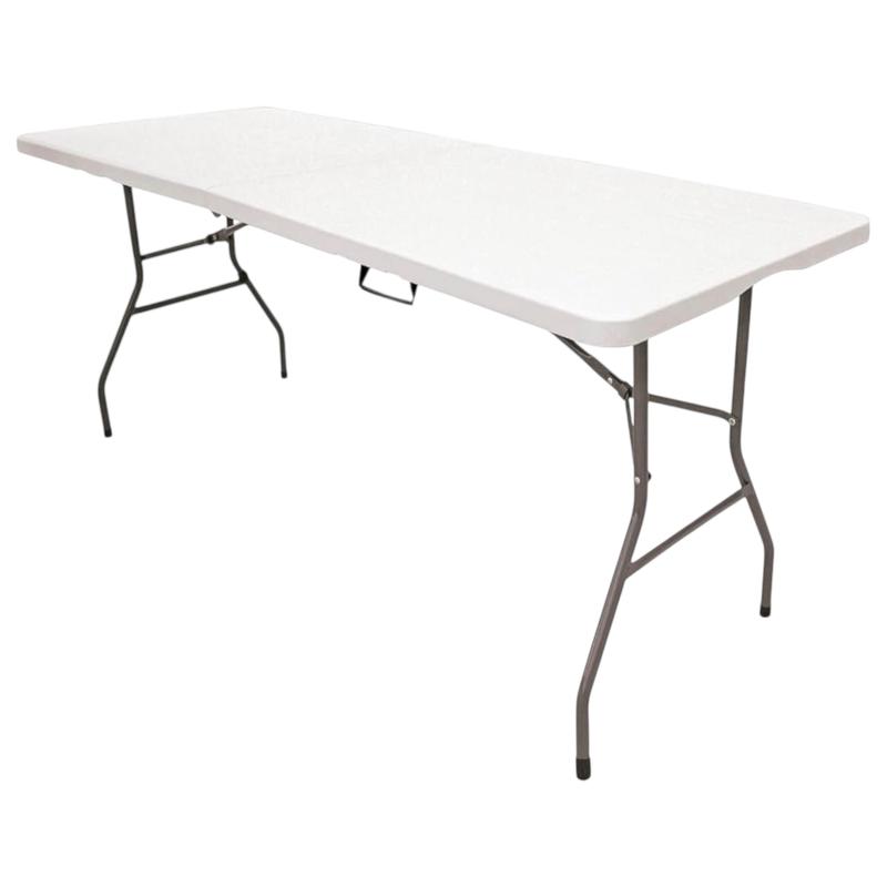 Mesa Plegable de 180 cm | Resina HDPE Resistente, Hasta 8 Personas, Interior y Exterior