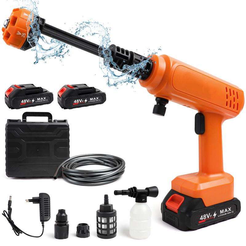 Hidrolimpiadora Inalámbrica 580 PSI | 2 Baterías de 7500 mAh, Boquilla 6 en 1 y Manguera de 6 m