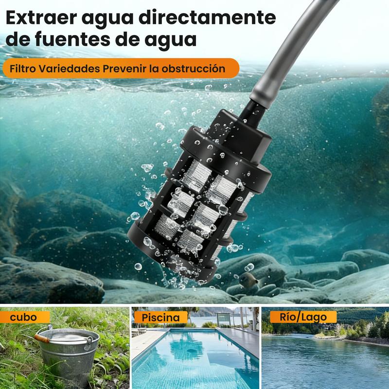 Hidrolimpiadora Inalámbrica 580 PSI | 2 Baterías de 7500 mAh, Boquilla 6 en 1 y Manguera de 6 m