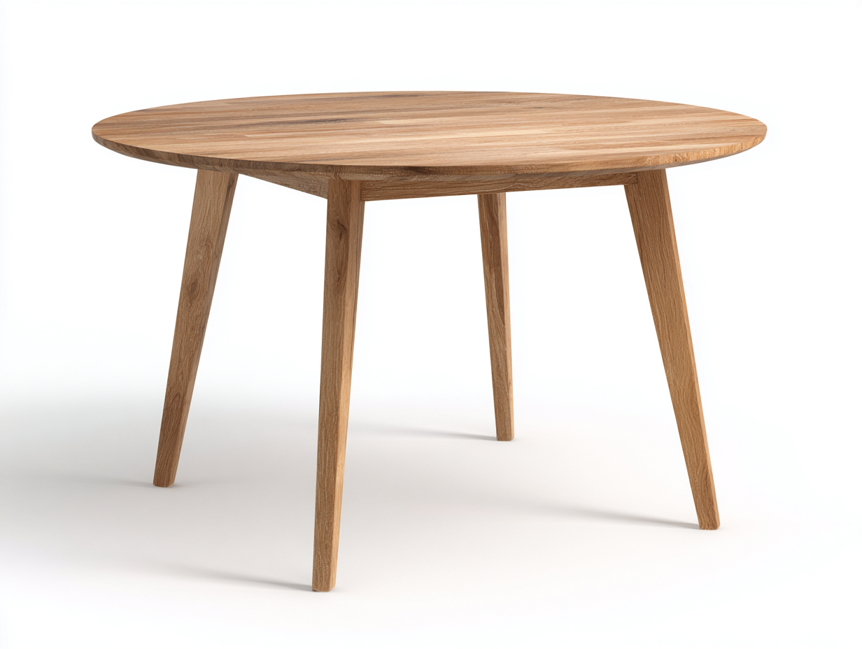 Gartentisch Holz Rund 120x120x75 cm - Natur - Für Garten und Terrasse - Modernes Design-Loftgetyard
