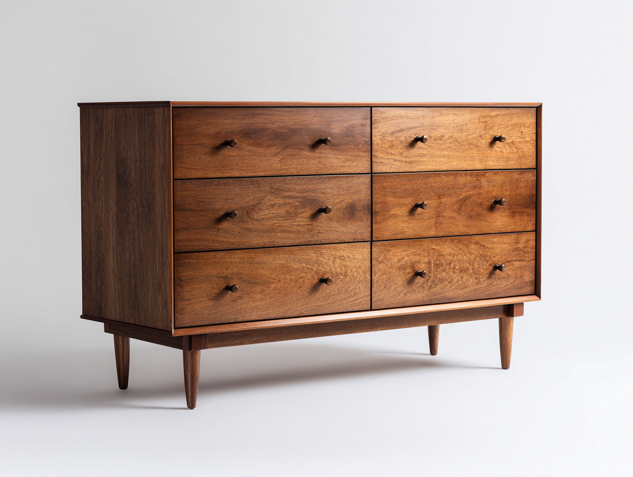 Kommode mit Schubladen Massivholz 150x45x80 cm - Braun - Für Schlafzimmer - Modernes Design-Loftgetyard