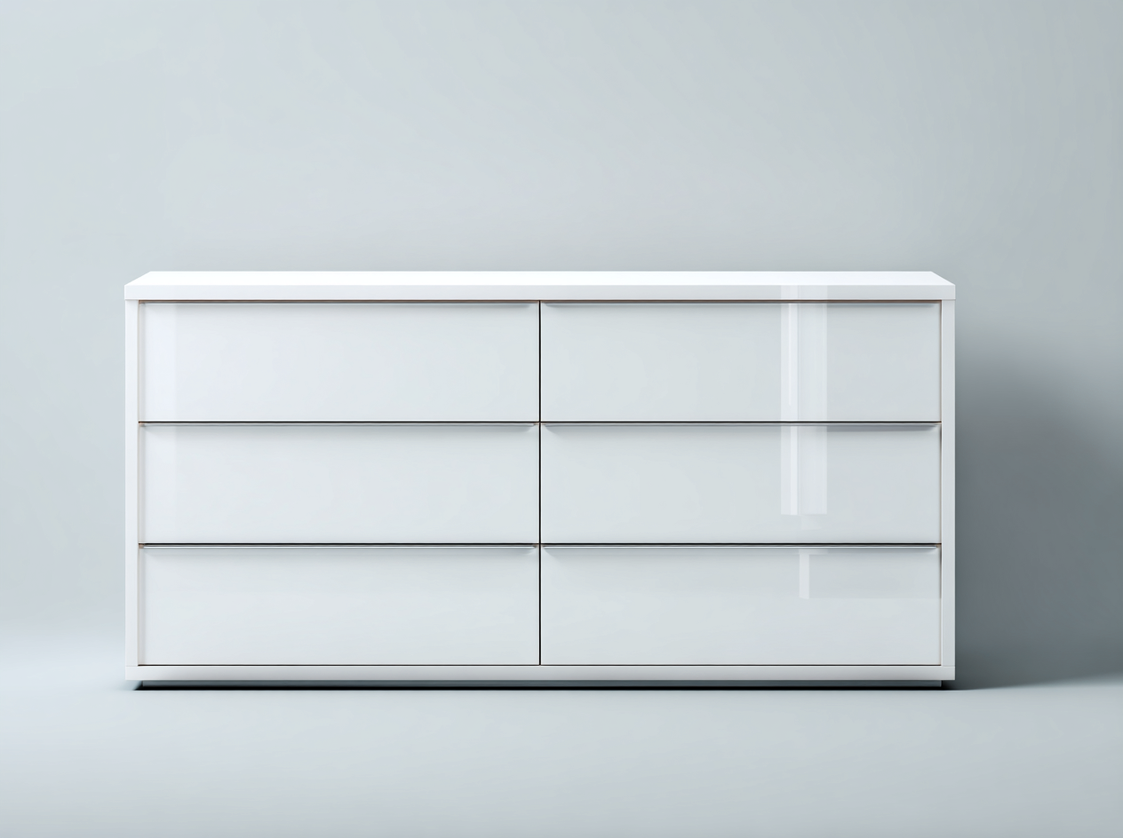 Kommode mit Schubladen Holzwerkstoff 140x40x75 cm - Weiß - Für Schlafzimmer - Modernes Design-Loftgetyard