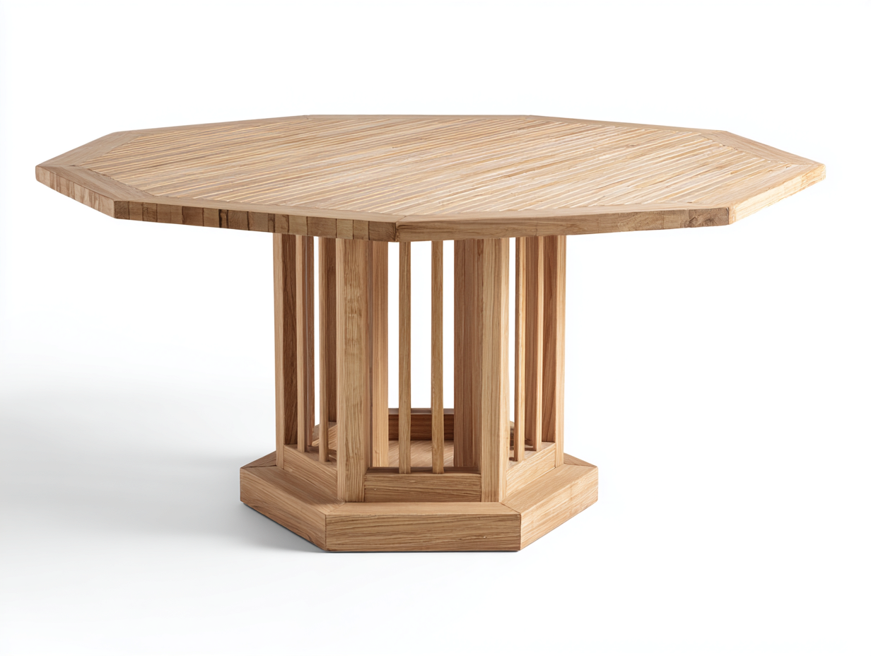 Gartentisch Holz 140x140x75 cm - Natur - Für Garten und Terrasse - Modernes Design-Loftgetyard