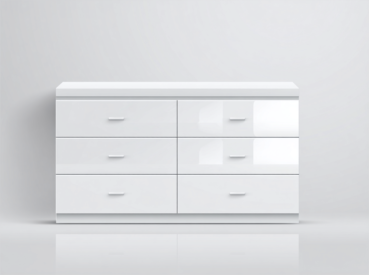 Kommode mit Schubladen Holz 140x40x75 cm - Weiß - Für Schlafzimmer - Modernes Design-Loftgetyard