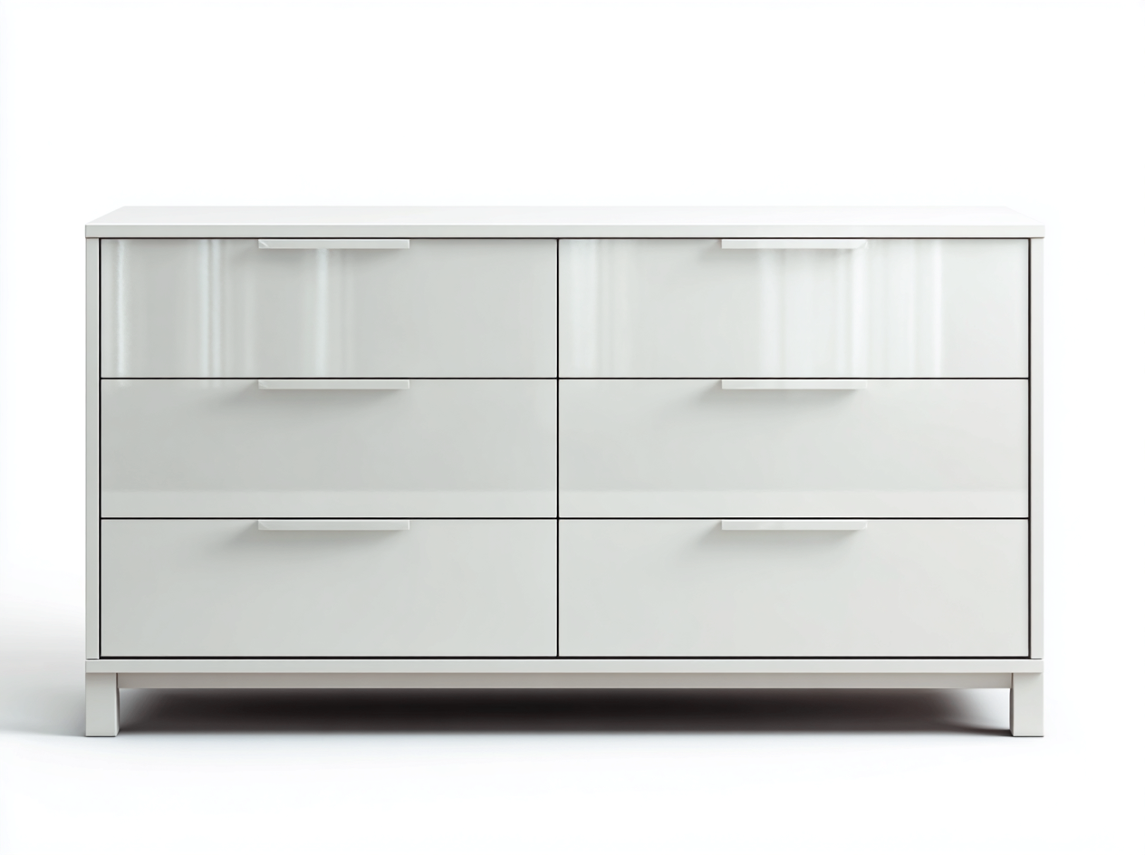 Kommode mit Schubladen Holzwerkstoff 140x45x75 cm - Weiß - Für Schlafzimmer - Modernes Design-Loftgetyard