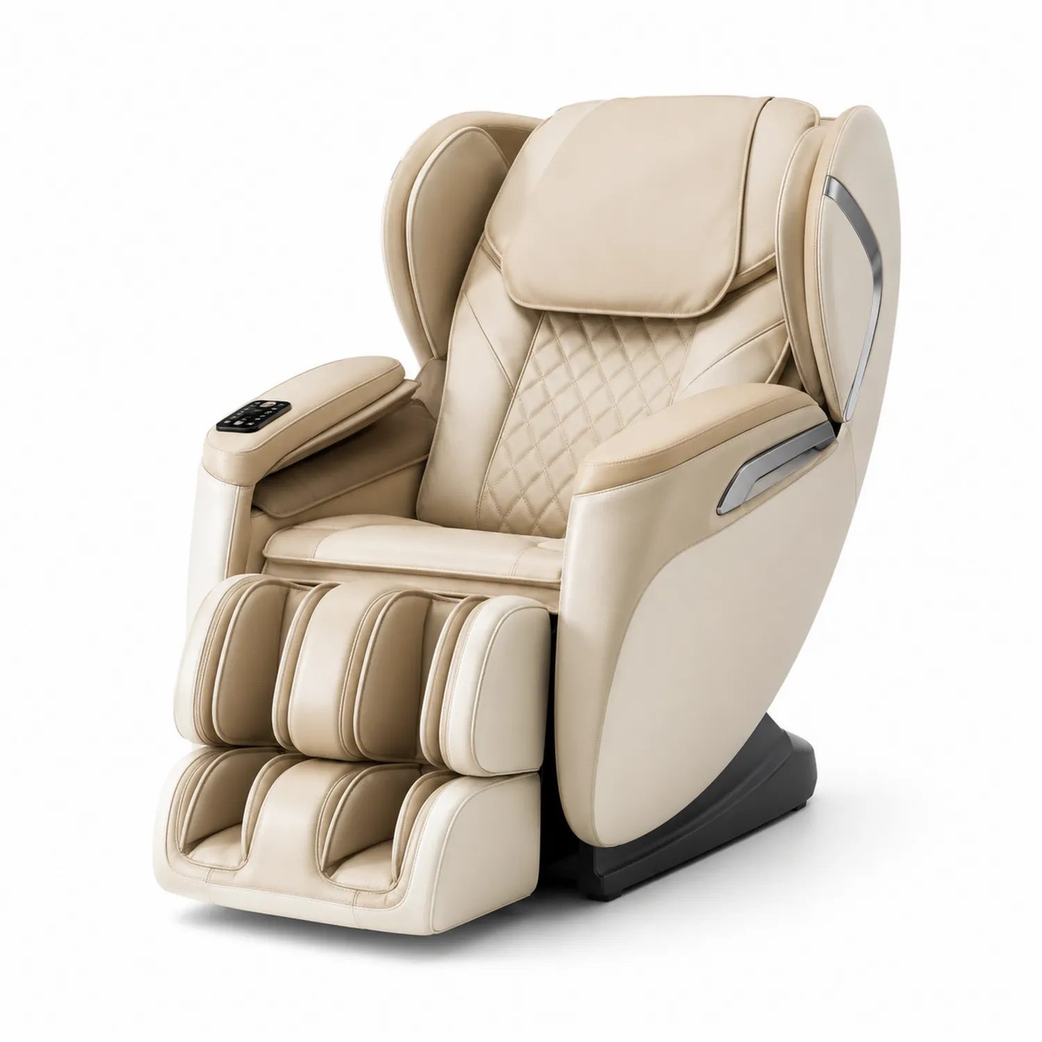 Massagesessel Creme Kunstleder 120cm x 78cm x 112cm