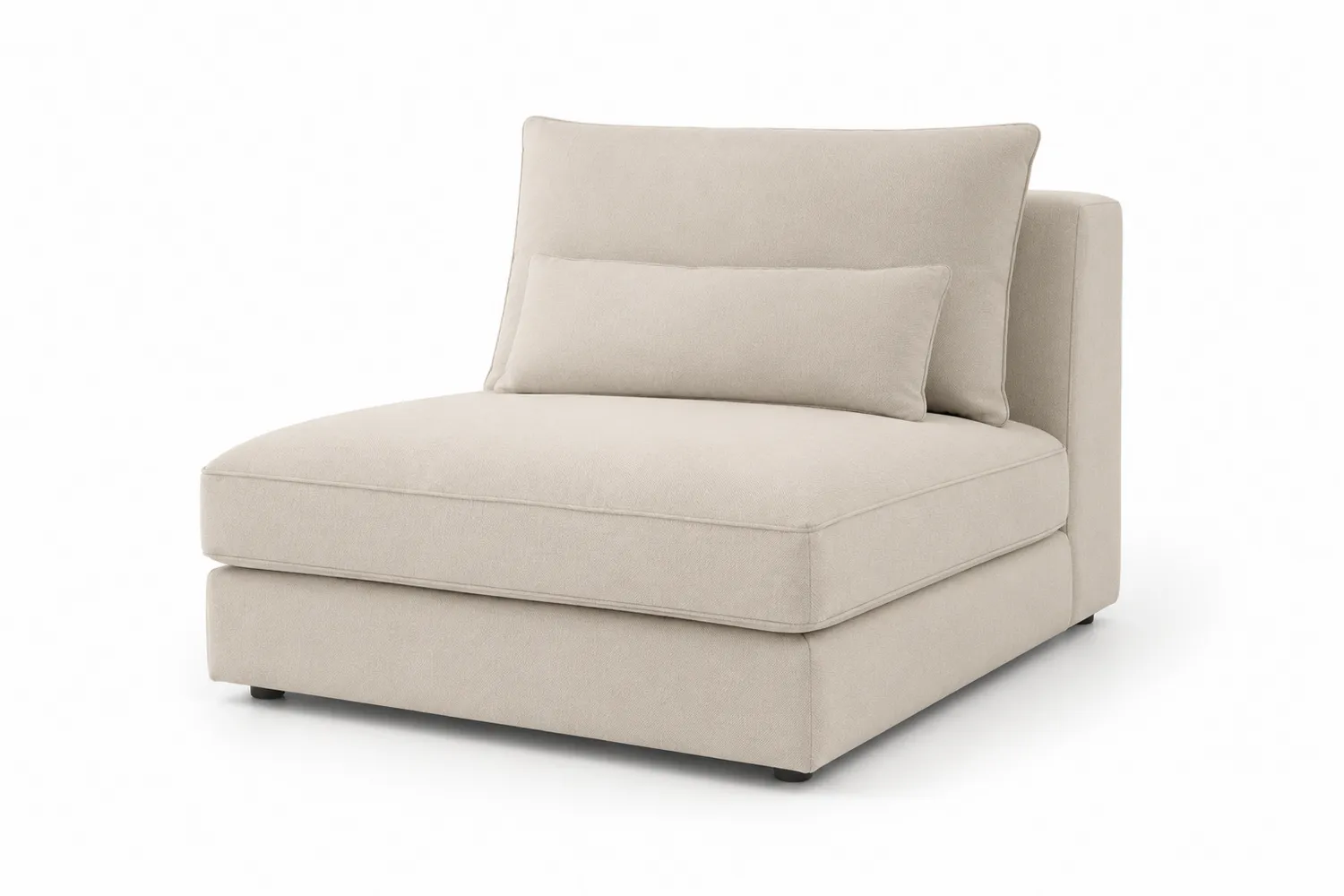Modulares Ecksofa Einzelmodul Stoff Beige