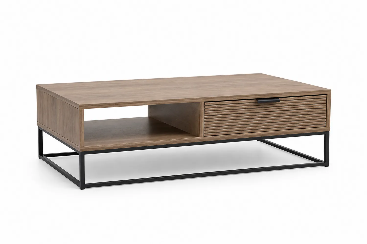 Couchtisch Holzoptik mit Metallrahmen 120x60x40 cm