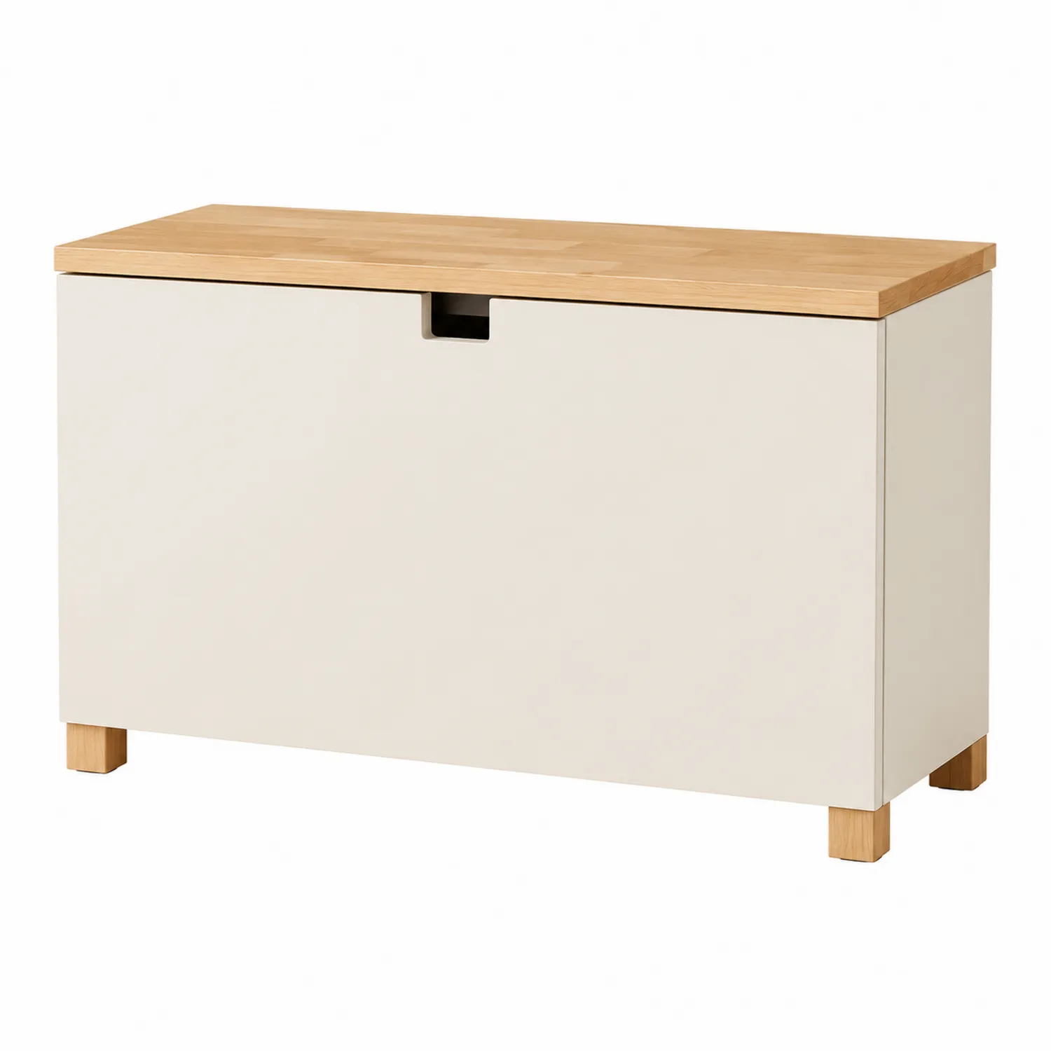 Holz Aufbewahrungsbox Weiß 80x40x50 cm