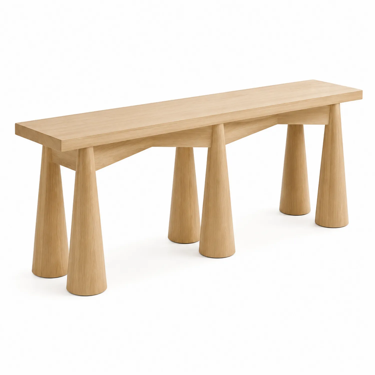 Konsolentisch rechteckig Eiche Natur 140x35x75 cm