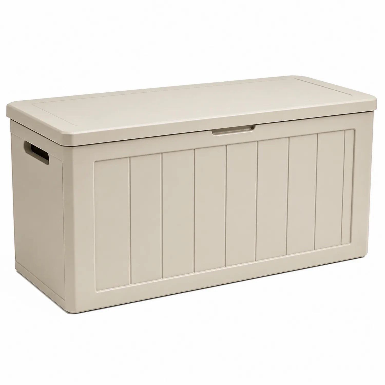 Rechteckige Aufbewahrungsbox Beige Kunststoff 119x46x56 cm