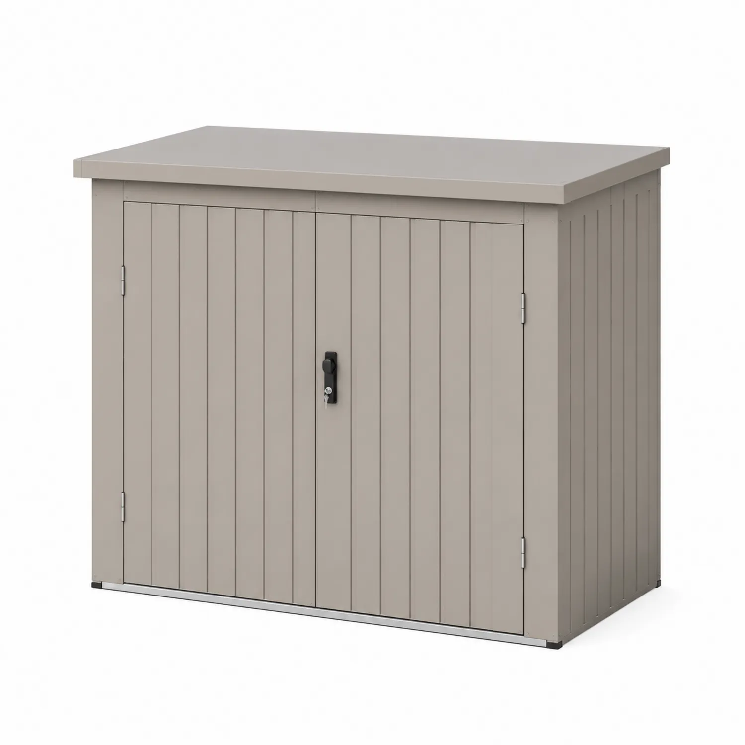 Stahlschrank mit Doppeltür, abschließbar, Beige 120x90x60 cm