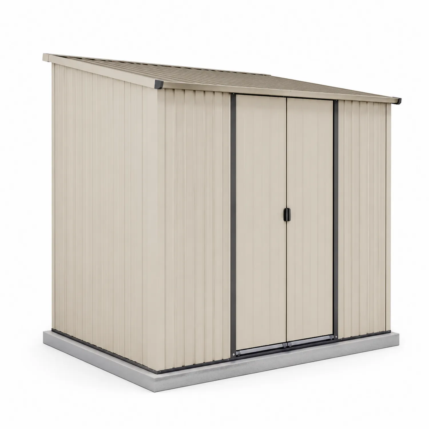Metallschuppen Beige 260cm x 210cm x 185cm