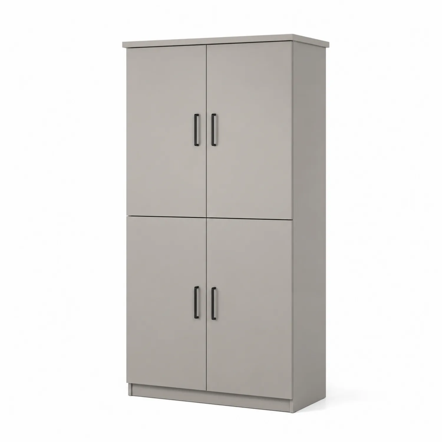 Grau Lagerschrank mit 4 Türen aus Melaminbeschichteter Spanplatte