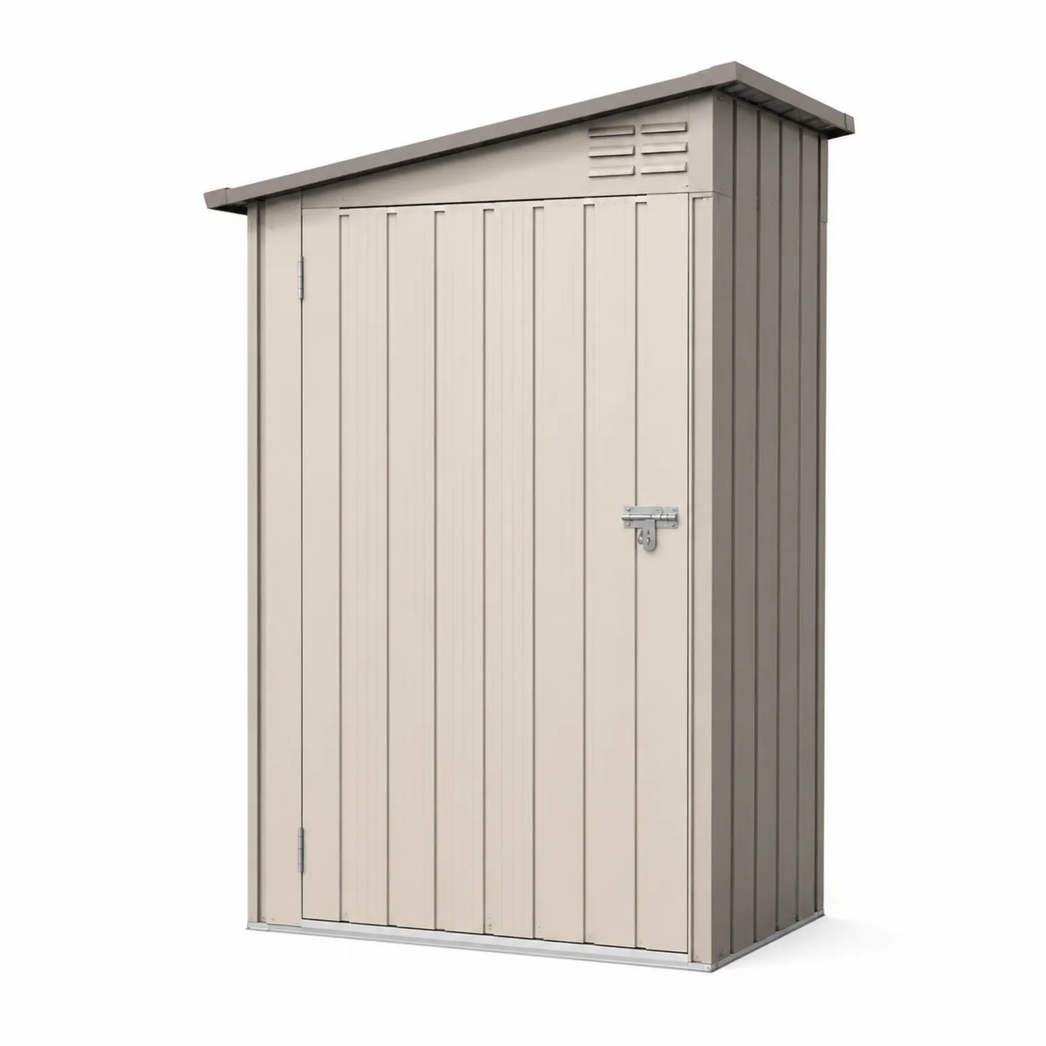 Metall Gartenhaus Beige 182x83x186 cm