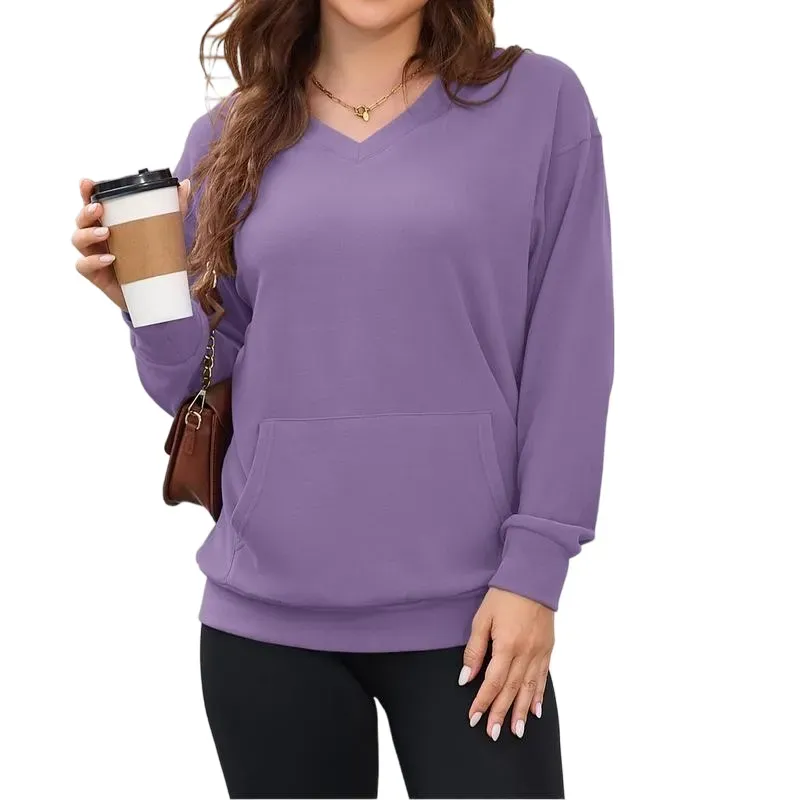 BEST SALE - Seasonal Clearance🔥 Women's Hoodless V-neck Sweatshirt