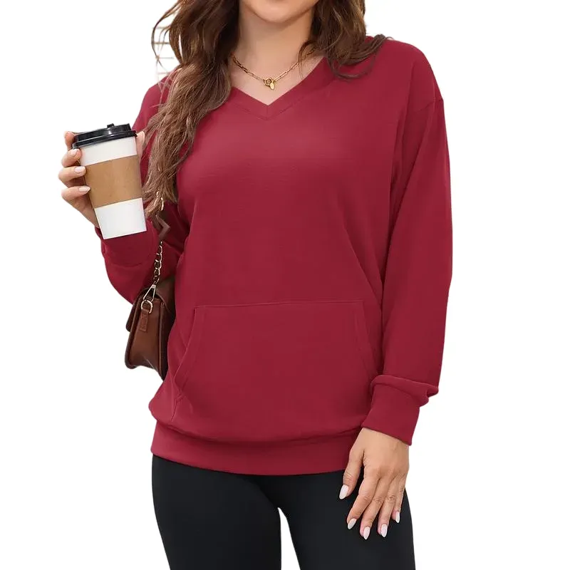 BEST SALE - Seasonal Clearance🔥 Women's Hoodless V-neck Sweatshirt