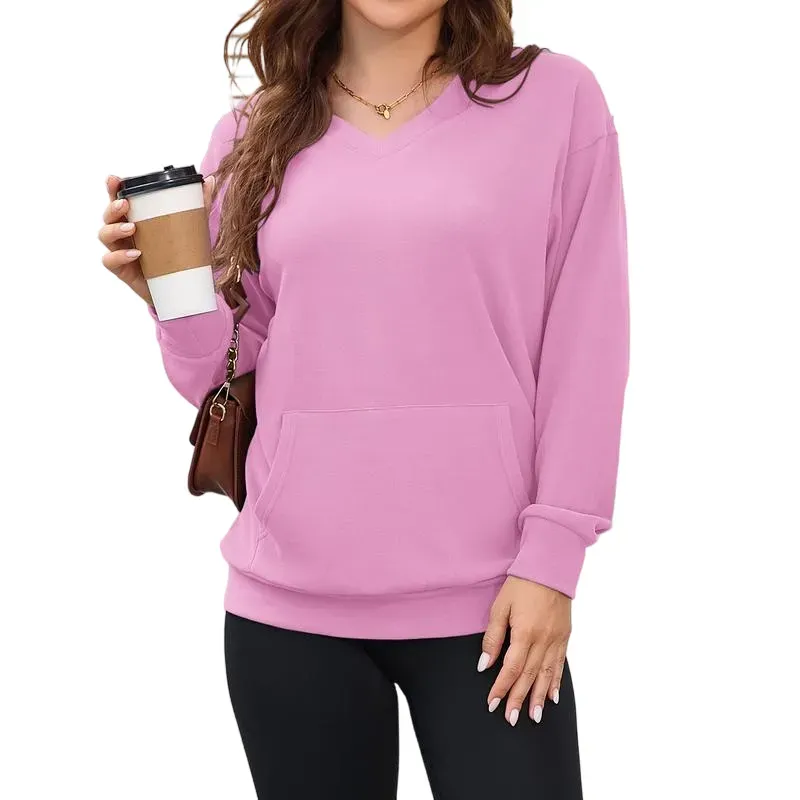 BEST SALE - Seasonal Clearance🔥 Women's Hoodless V-neck Sweatshirt