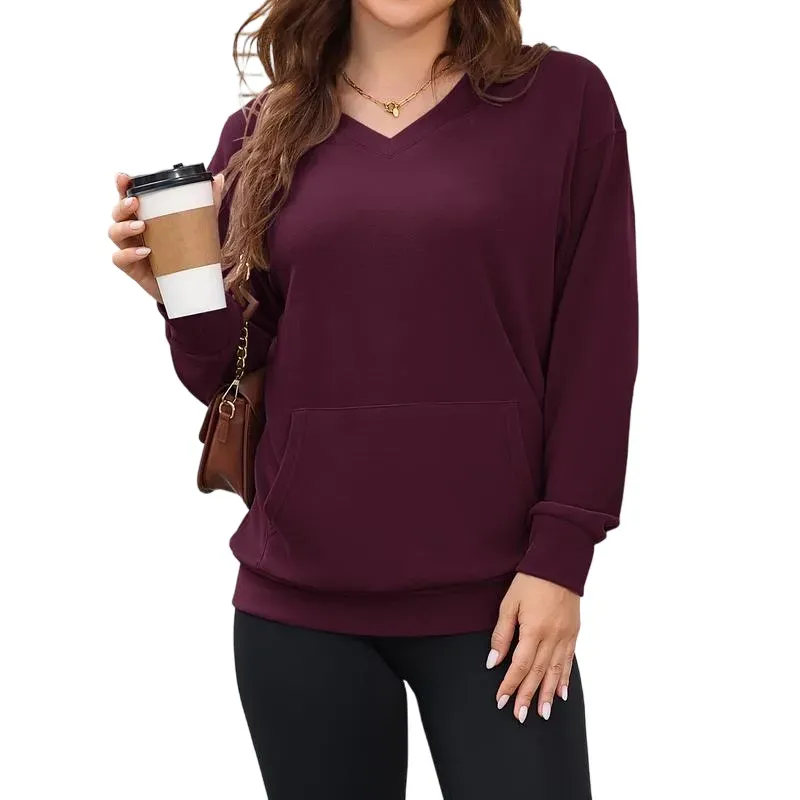 BEST SALE - Seasonal Clearance🔥 Women's Hoodless V-neck Sweatshirt