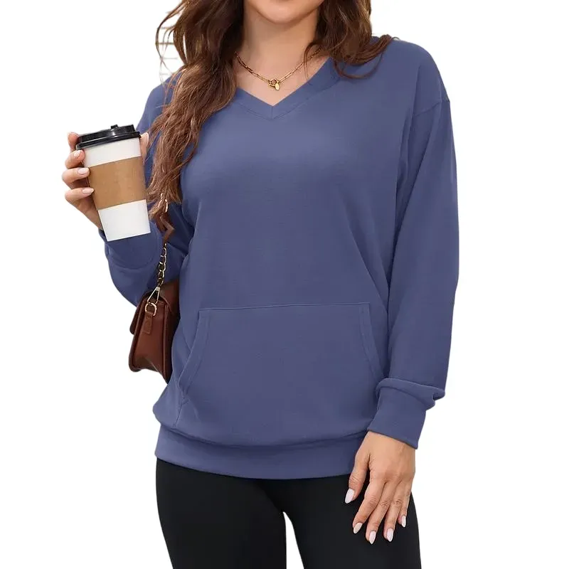 BEST SALE - Seasonal Clearance🔥 Women's Hoodless V-neck Sweatshirt