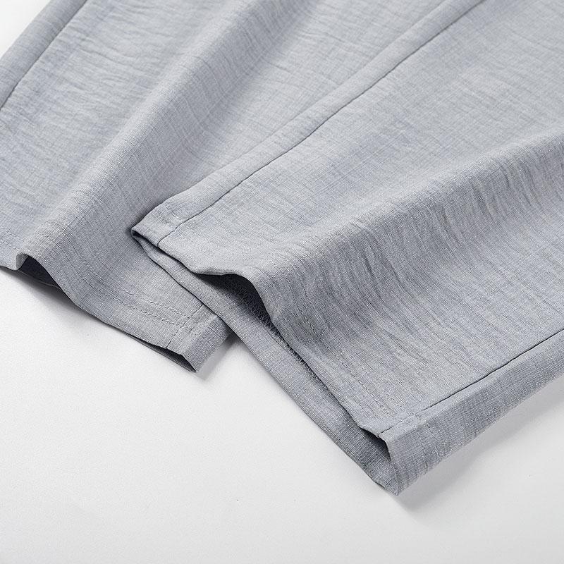 Comfortable Lyocell Linen Trousers，Men’s Casual Straight-Leg Pants, Summer 2026 New Arrival — Loose Fit, Breathable, Drapey Long Pants for Outdoor Walking, Camping, and Vacation; Cool, Soft