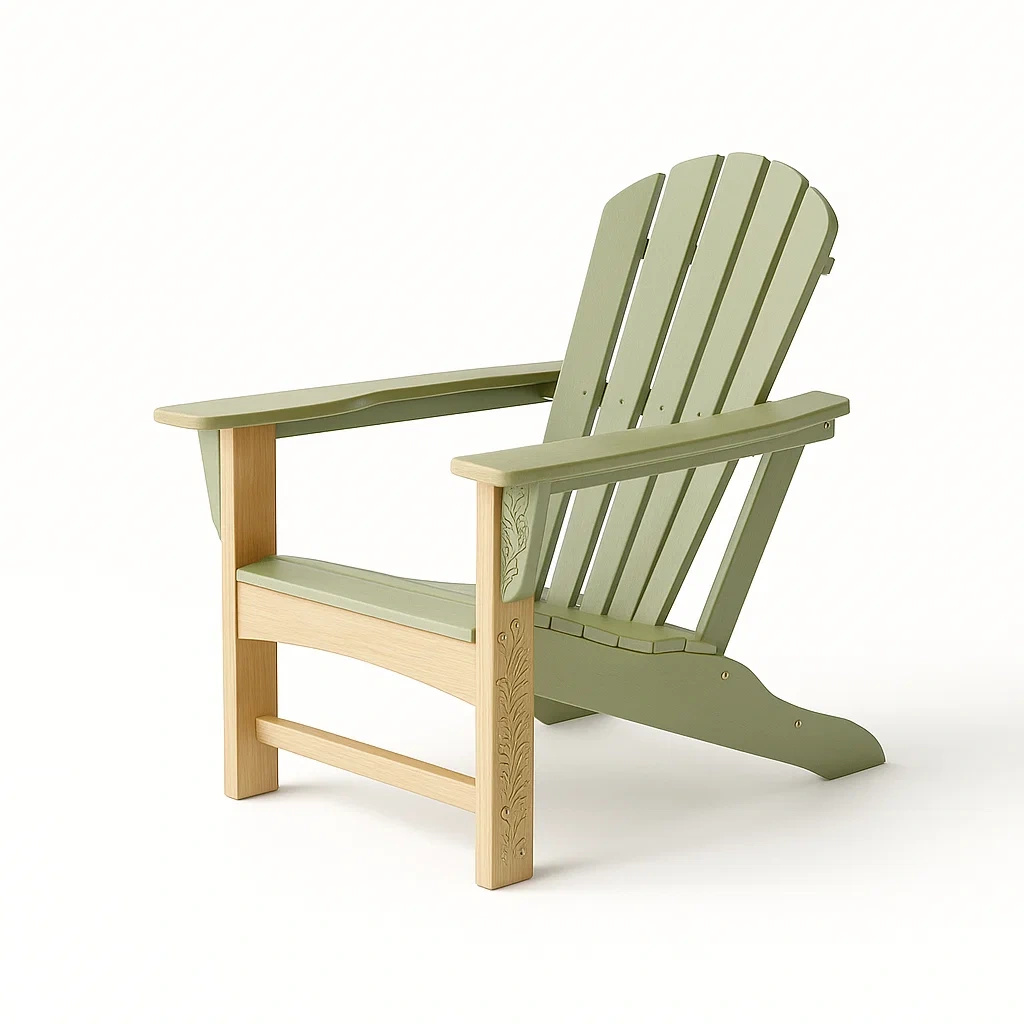 Adirondack Gartenstuhl aus Holz Grün-decorfusionhome
