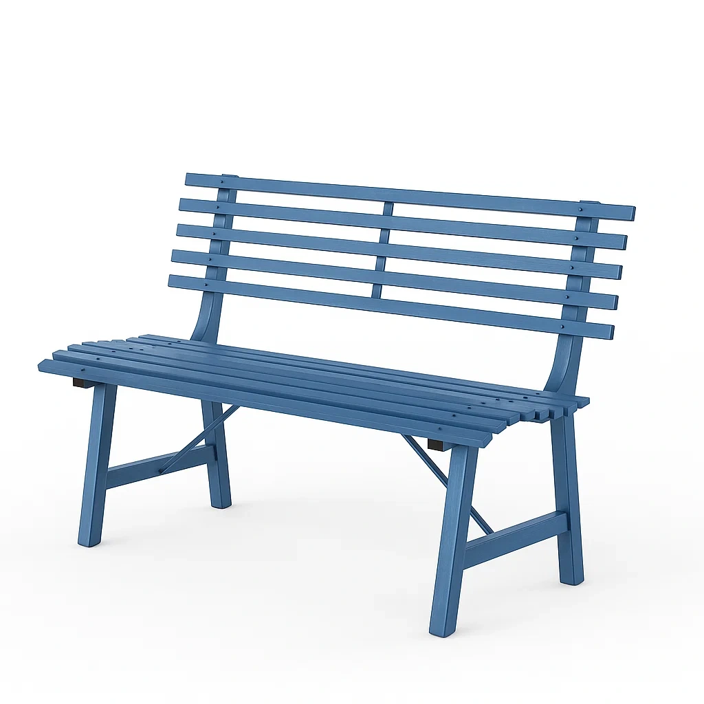 Holzbank Blau 120cm-decorfusionhome