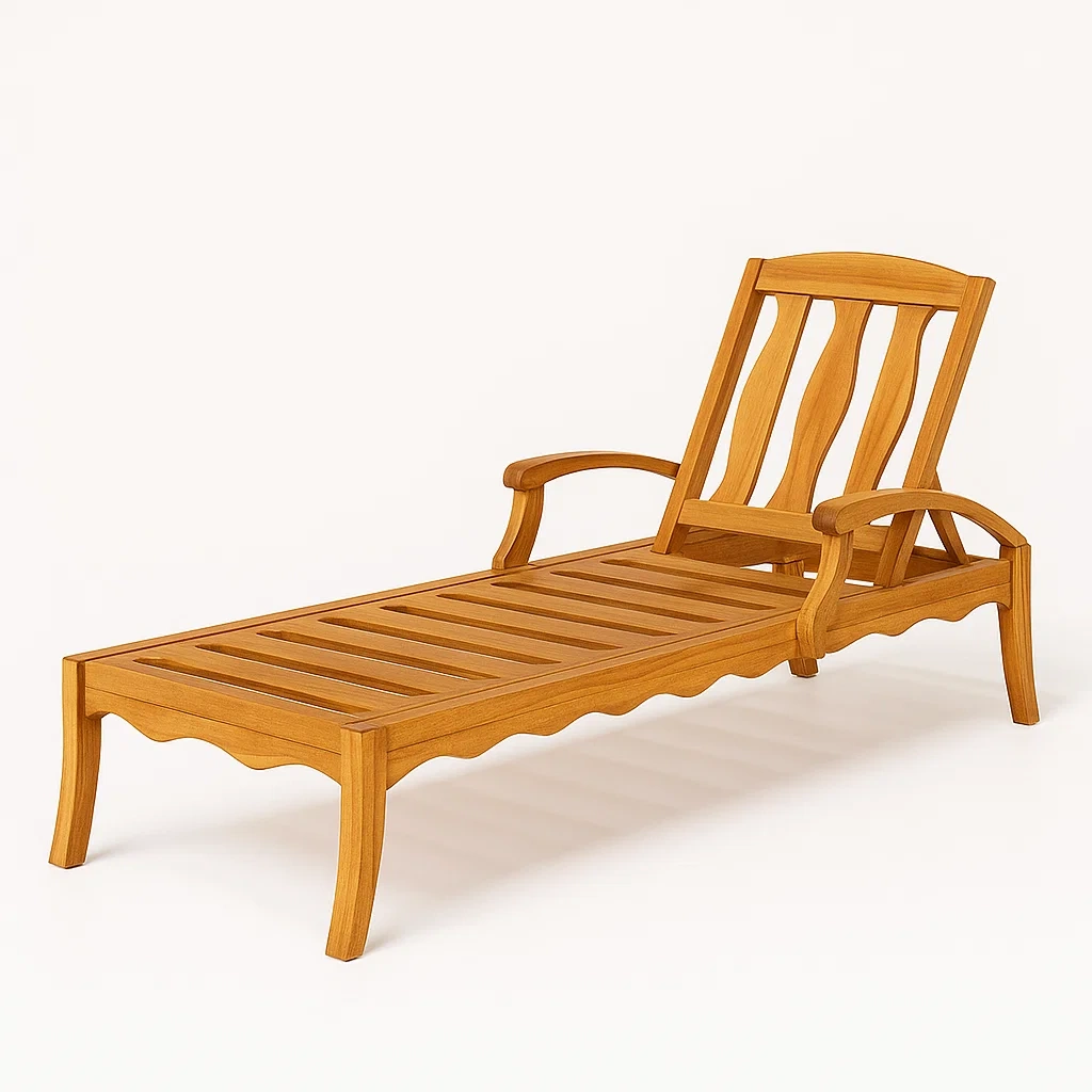Gartenliege aus Holz 200cm-decorfusionhome