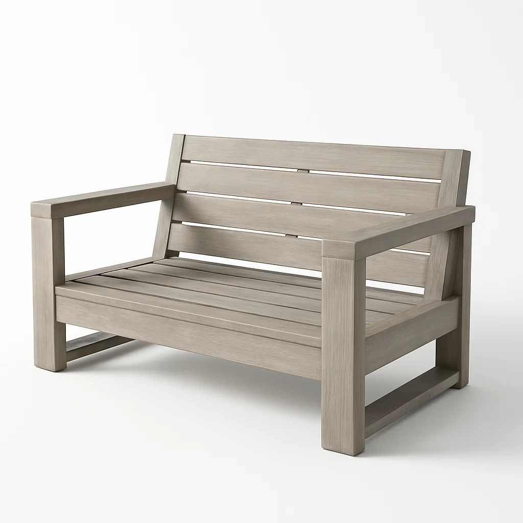 Holz Gartenbank Eukalyptusholz Grau 120 cm-homelydesignhub