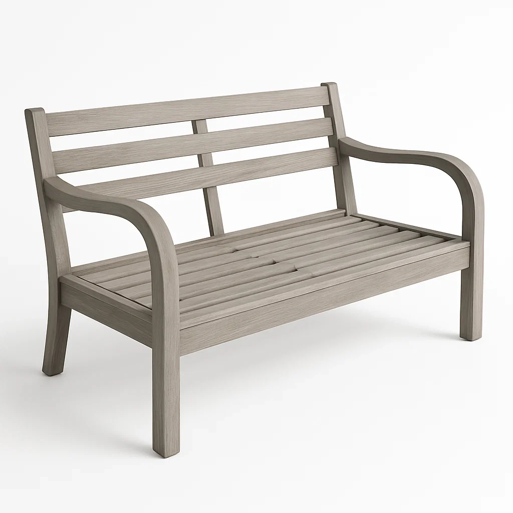 Gartenbank Eukalyptusholz Grau 120x60x85 cm-homelydesignhub