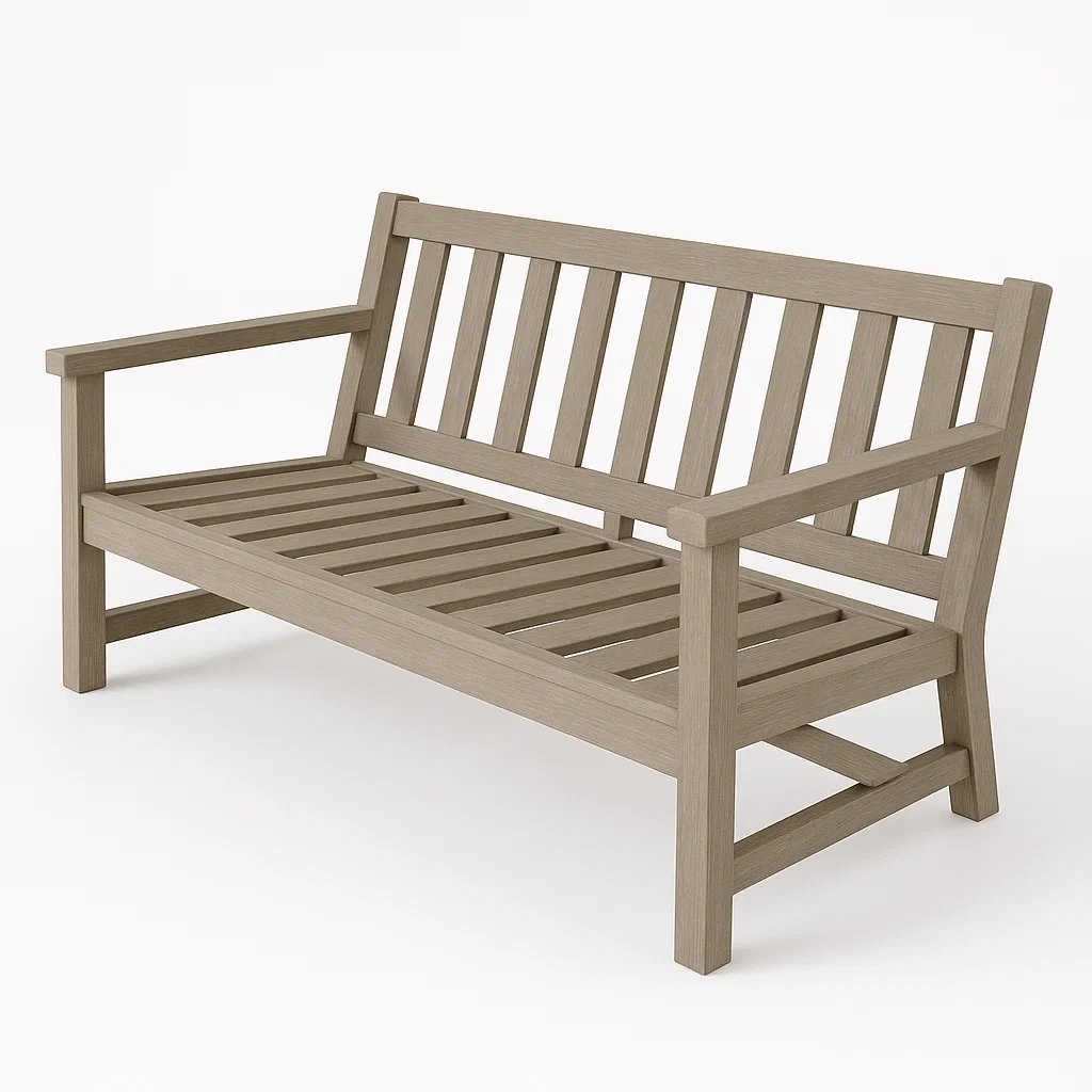 Gartenbank aus Holz 150 cm Beige-homelydesignhub