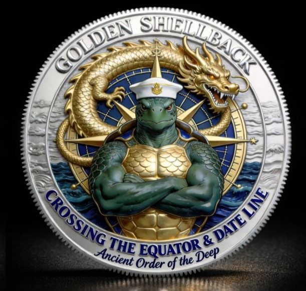 Golden Shellback Cap🎁 Free Honor Coin With Every Cap Purchase