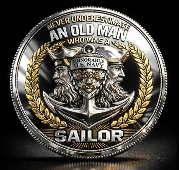 Golden Shellback Cap🎁 Free Honor Coin With Every Cap Purchase