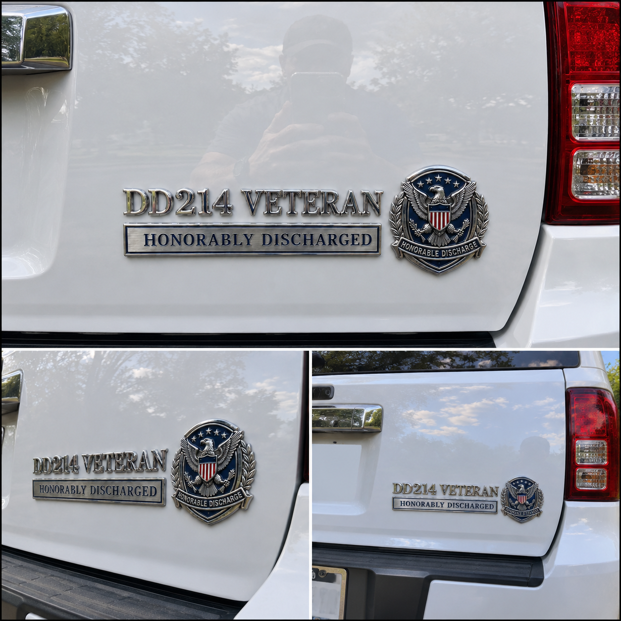 🇺🇸 DD214 Veteran Honorable Discharge Metal Car Emblem Badge