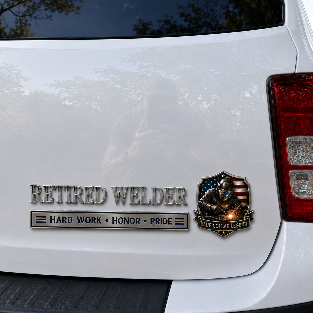 🔥 Retired Welder Hard Work Honor Pride Metal Car Emblem Badge