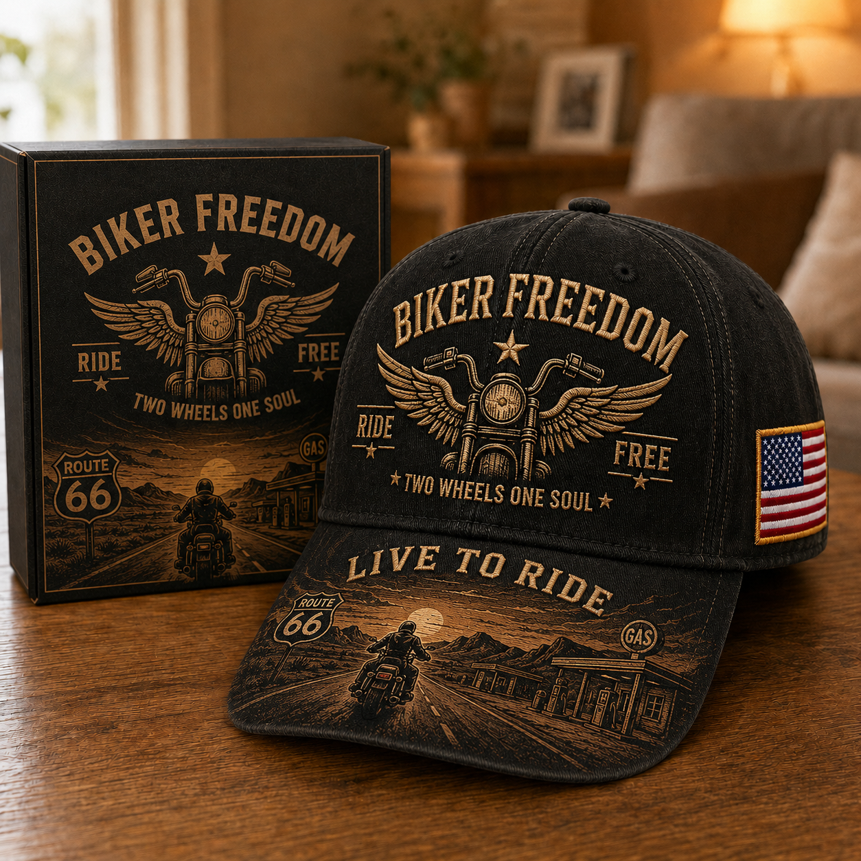 Biker Freedom Live To Ride Commemorative Cap