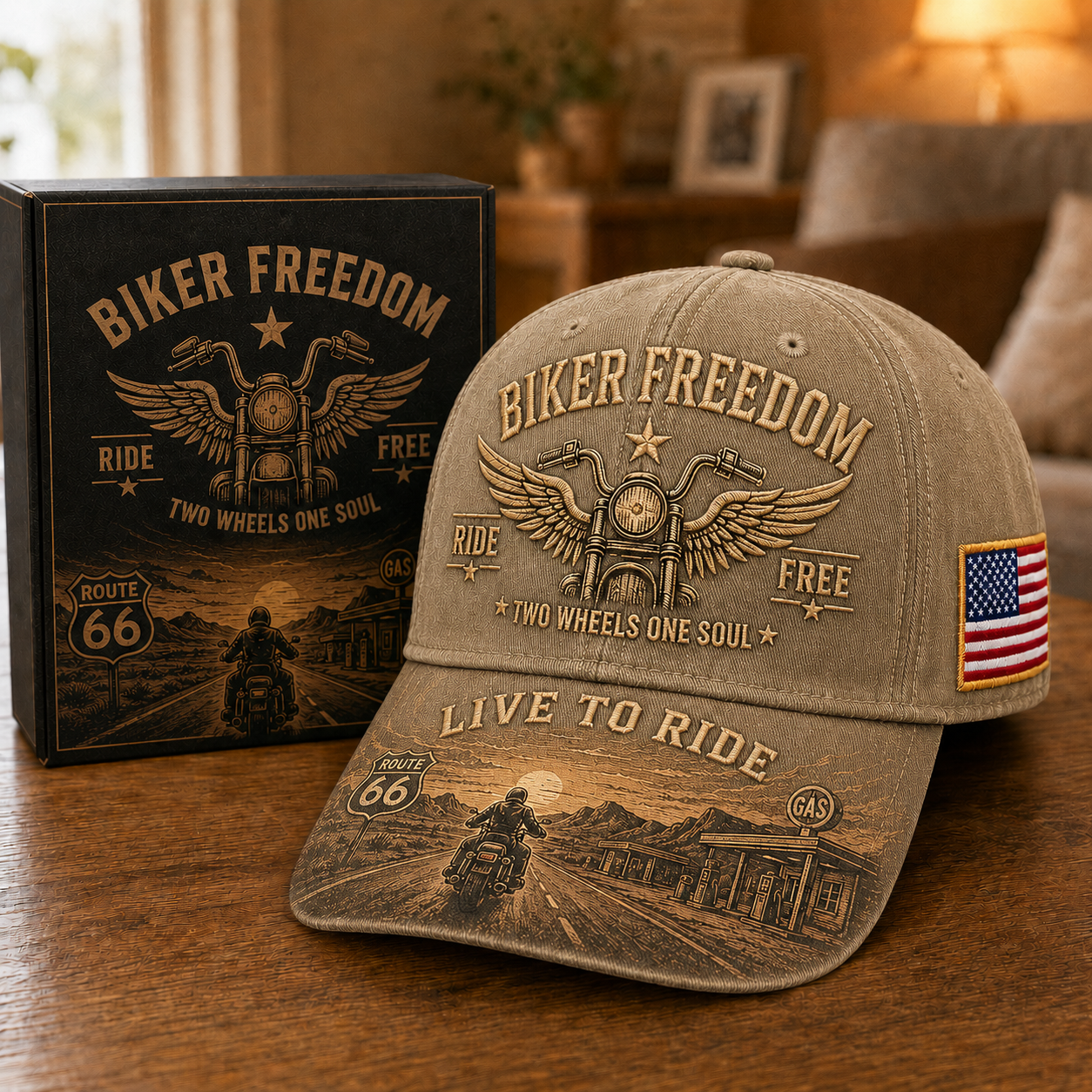 Biker Freedom Live To Ride Commemorative Cap