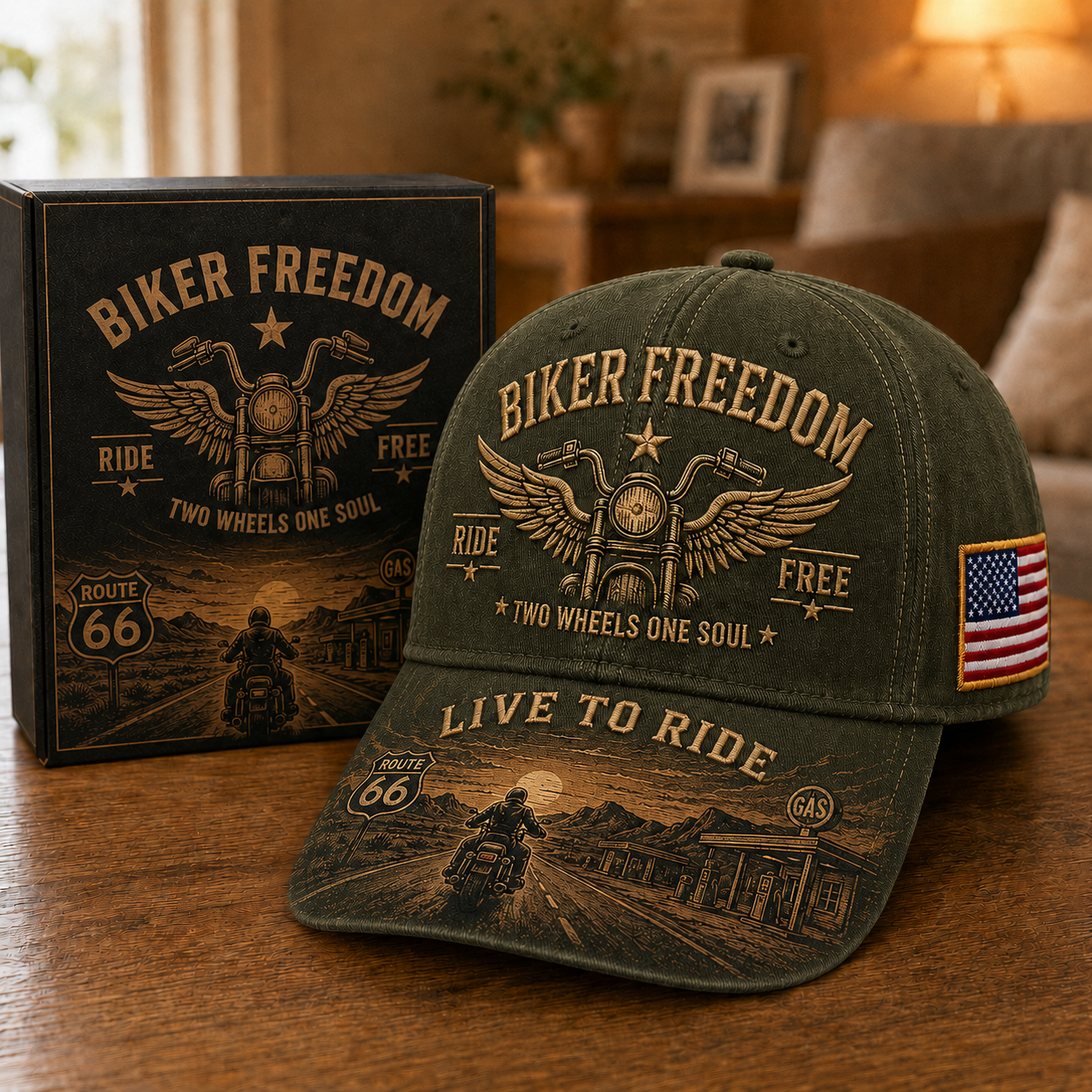 Biker Freedom Live To Ride Commemorative Cap
