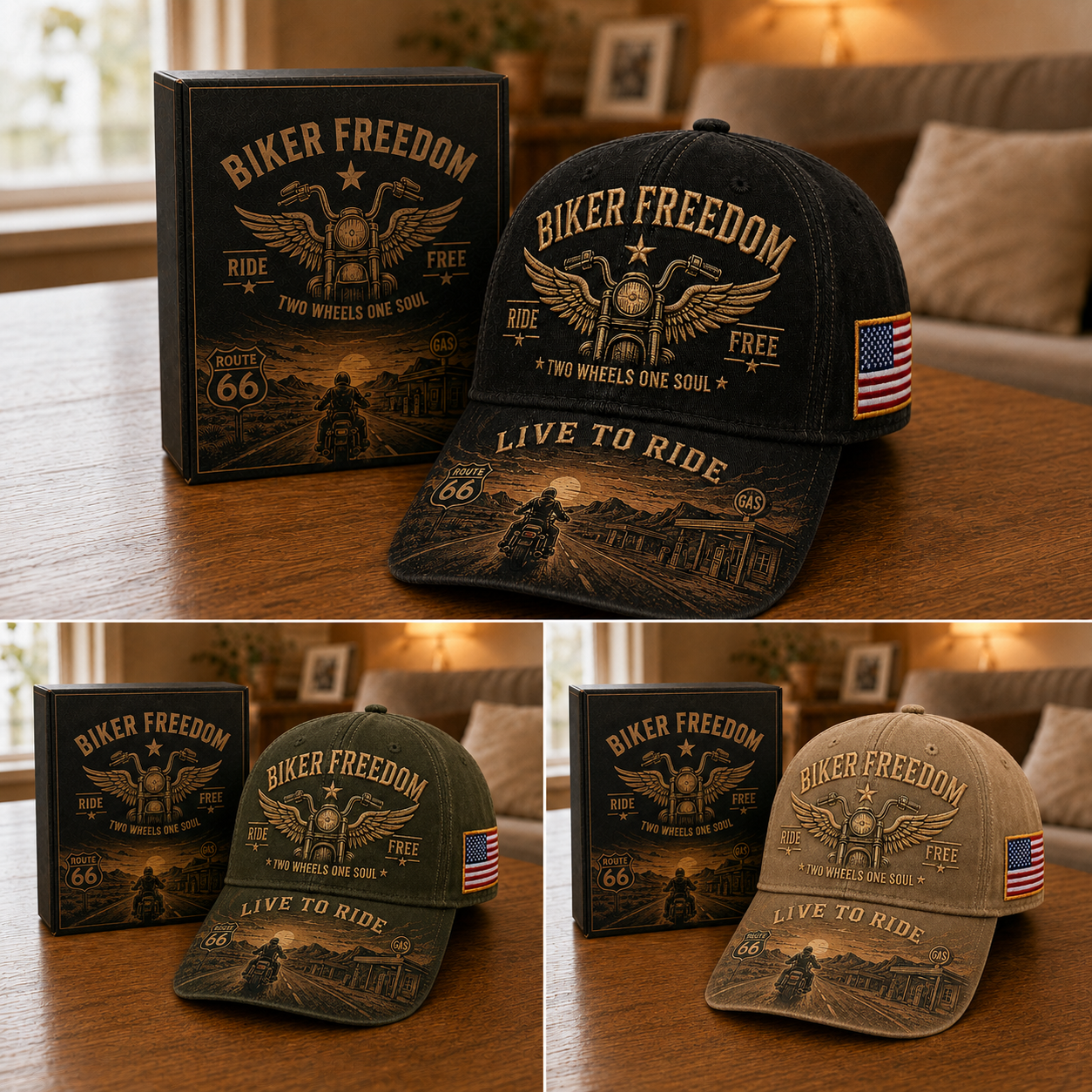 Biker Freedom Live To Ride Commemorative Cap