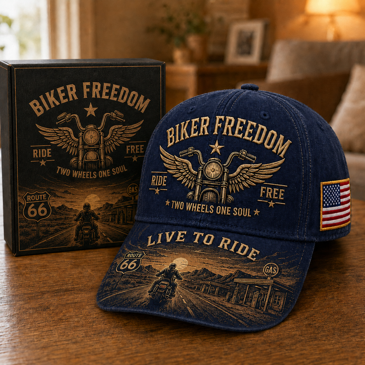Biker Freedom Live To Ride Commemorative Cap