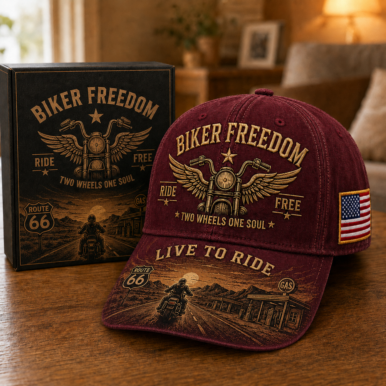 Biker Freedom Live To Ride Commemorative Cap