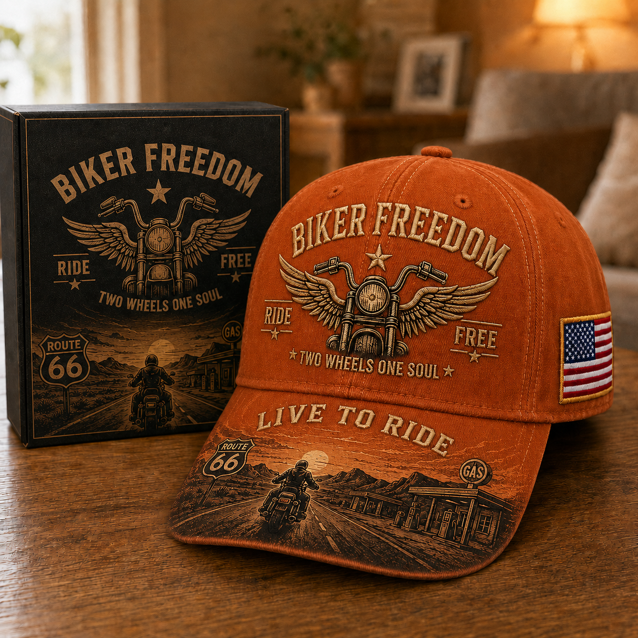 Biker Freedom Live To Ride Commemorative Cap