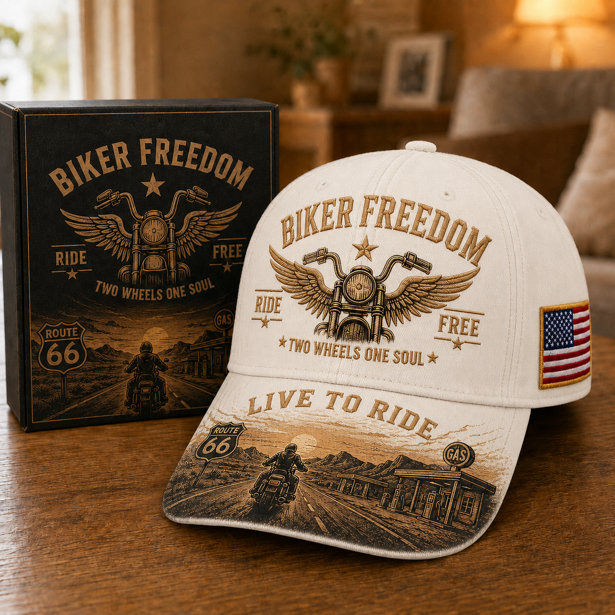 Biker Freedom Live To Ride Commemorative Cap