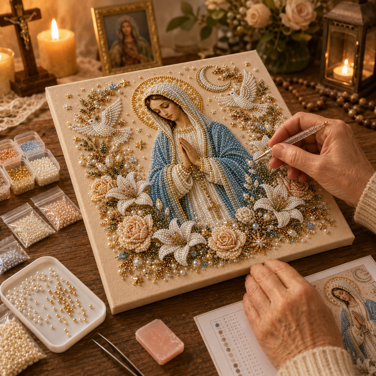 🙏 Faith Made By Hand Sacred Pearl Art Kit