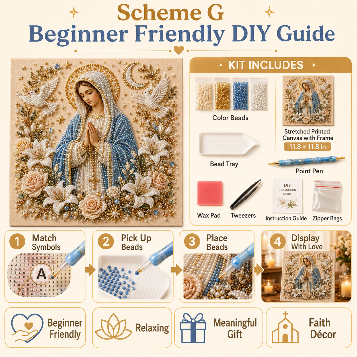 🙏 Faith Made By Hand Sacred Pearl Art Kit