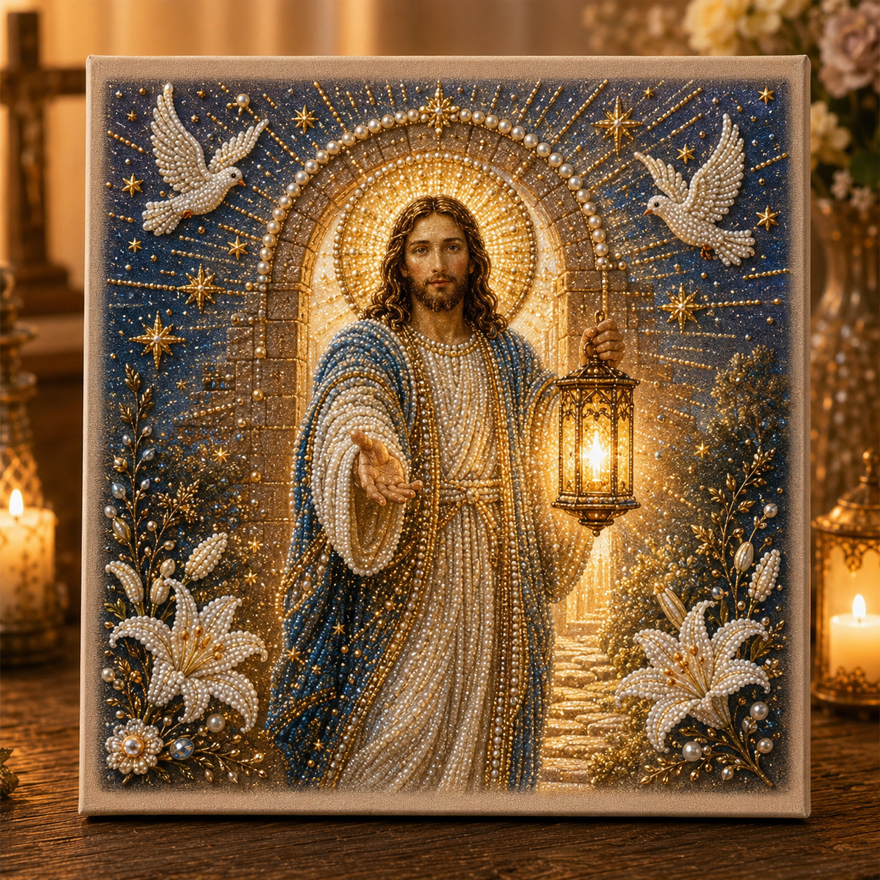 🙏 Jesus & Mary Sacred Pearl Art Kit