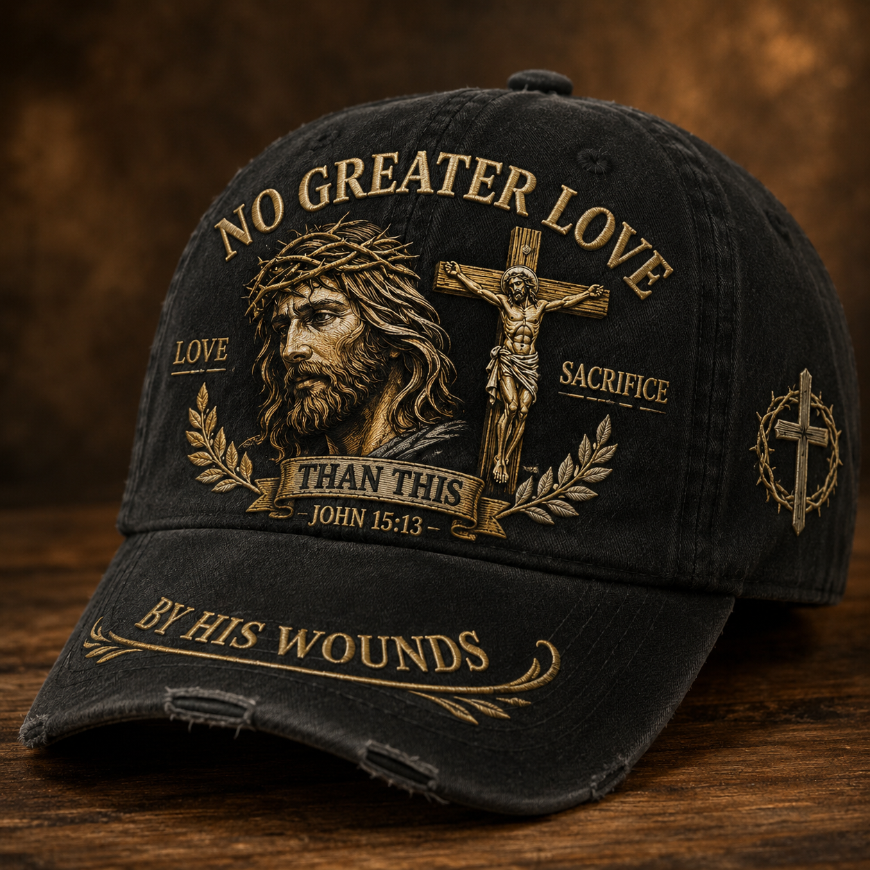 No Greater Love Christ Sacrifice Cap 🎁 Free Double-Sided Honor Coin With Every Cap Purchase