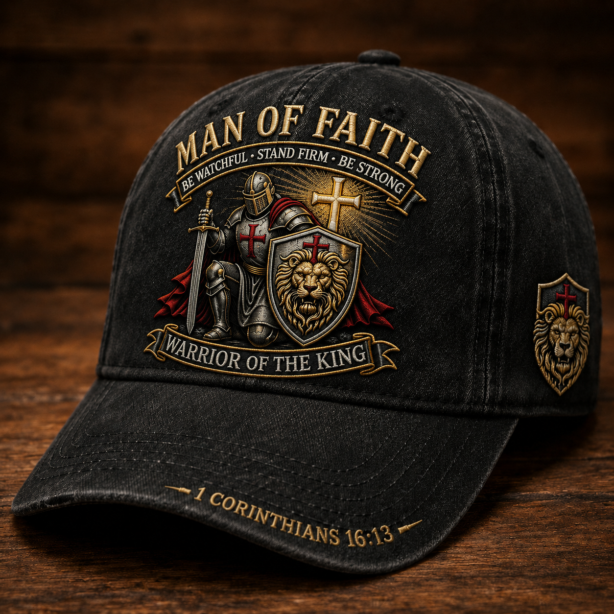 Man Of Faith Warrior Of The King Cap 🎁 Free Double-Sided Honor Coin With Every Cap Purchase