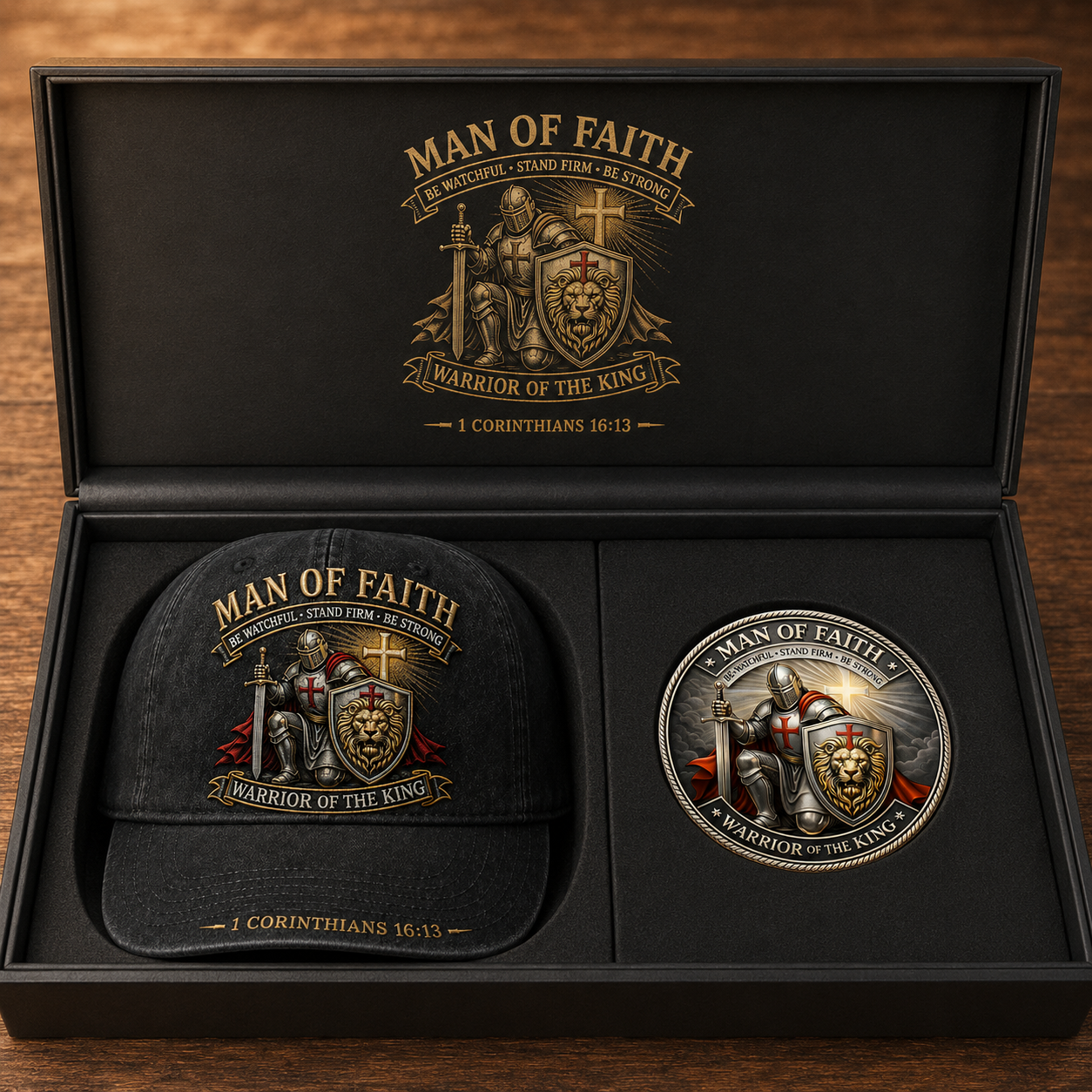 Man Of Faith Warrior Of The King Cap 🎁 Free Double-Sided Honor Coin With Every Cap Purchase
