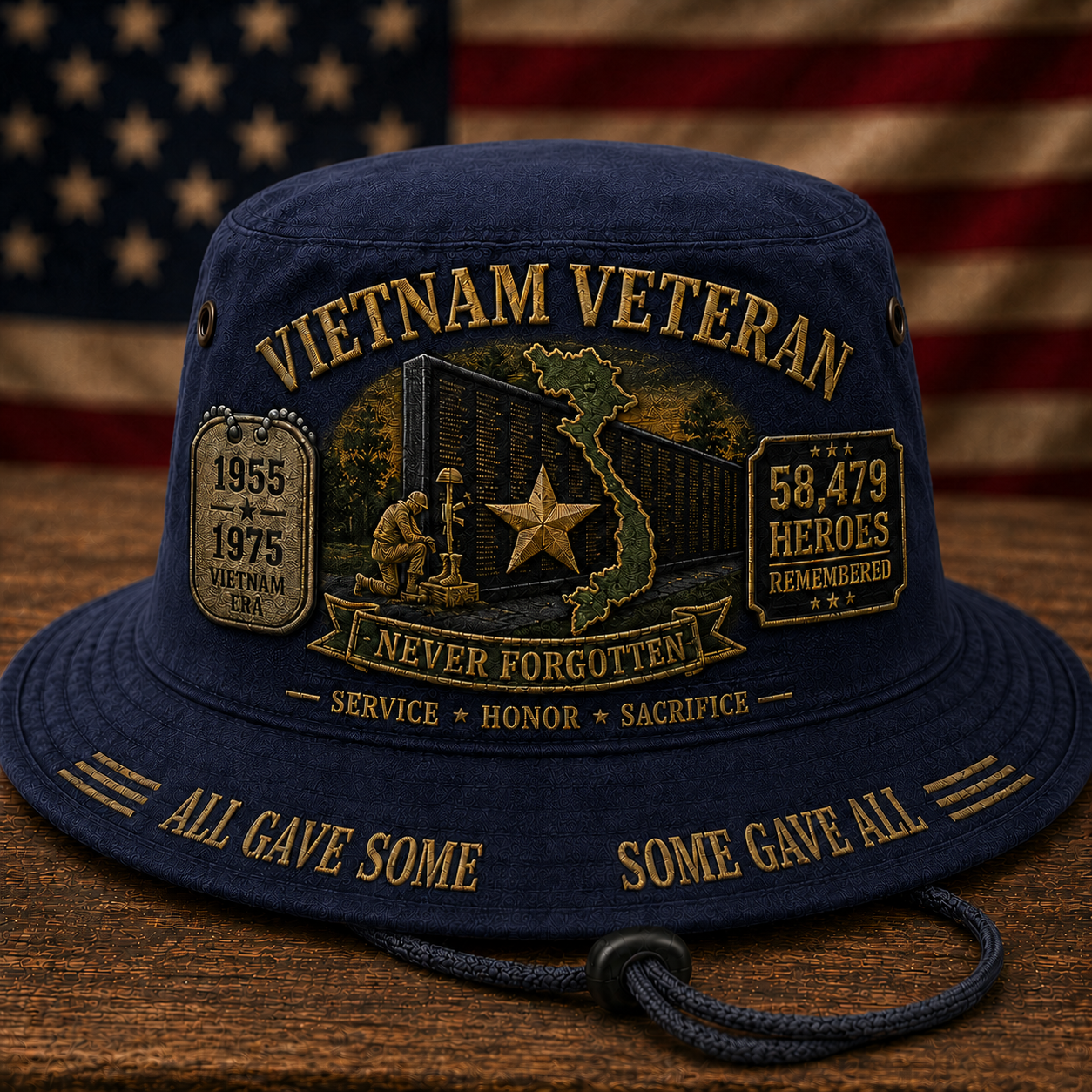 🎖️ Vietnam Veteran Never Forgotten Tribute Boonie Hat